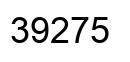 Number 39275 black image
