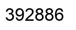 Number 392886 black image