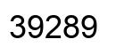 Number 39289 black image