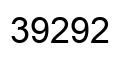 Number 39292 black image