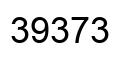 Number 39373 black image