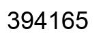 Number 394165 black image