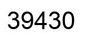 Number 39430 black image