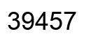 Number 39457 black image