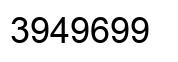 Número 3949699 imagen negro