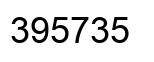 Number 395735 black image