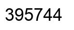 Number 395744 black image