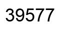 Número 39577 imagen negro