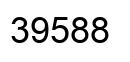 Number 39588 black image