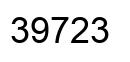 Number 39723 black image