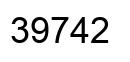 Number 39742 black image