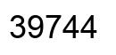 Number 39744 black image