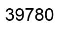 Número 39780 imagen negro
