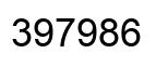 Number 397986 black image