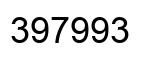 Number 397993 black image