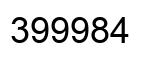 Number 399984 black image