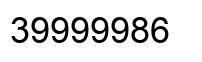 Number 39999986 black image