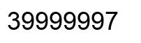 Number 39999997 black image