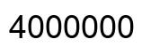Number 4000000 black image