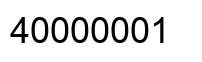 Number 40000001 black image