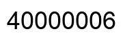 Number 40000006 black image