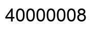 Number 40000008 black image