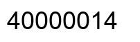Number 40000014 black image