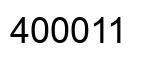 Number 400011 black image