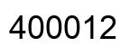 Number 400012 black image