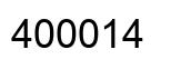 Number 400014 black image