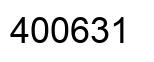 Number 400631 black image