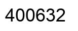 Number 400632 black image