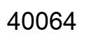 Number 40064 black image