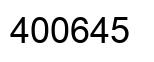 Number 400645 black image