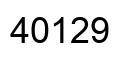 Number 40129 black image