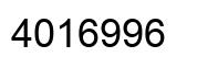 Number 4016996 black image