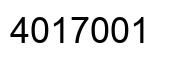 Number 4017001 black image