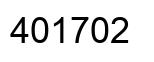 Number 401702 black image
