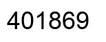 Number 401869 black image