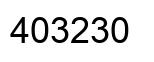 Number 403230 black image