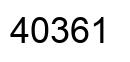 Number 40361 black image