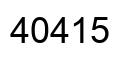 Number 40415 black image