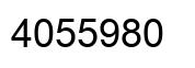 Number 4055980 black image