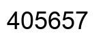 Number 405657 black image