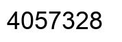 Number 4057328 black image