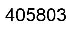 Number 405803 black image