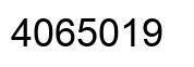 Number 4065019 black image