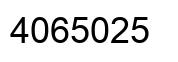 Number 4065025 black image