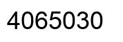 Number 4065030 black image
