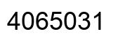 Number 4065031 black image